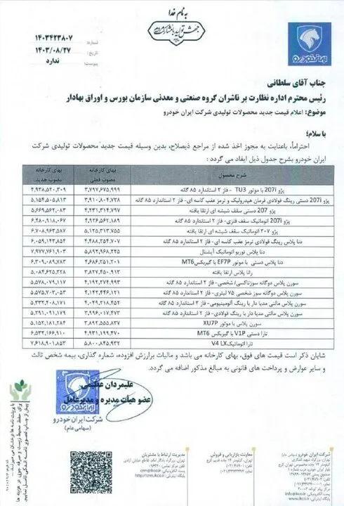 خودرو گران شد.